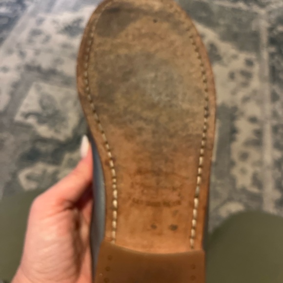 G. H. Bass & Co. Handcrafted Leather Weejuns Silver Loafers - Picture 2 of 8